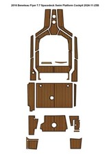 Tappetino Beneteau Flyer 7.7 Spacedeck 2016 piattaforma nuoto abitacolo barca EVA teak