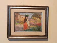 DIPINTO FIGURE OLIO SU TAVOLA