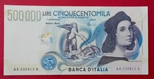 500.000 LIRE RAFFAELLO, BANCONOTA RIPRODUZIONE