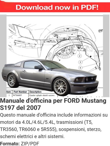 Manuale officina per ford - manuale, d'officina