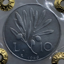 RARO 10 LIRE ULIVO  1946 PERIZIA NIP  SPL - FDC Repubblica Italiana