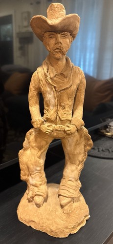 Scultura cowboy argilla - scultura, in
