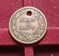 Gettone Di Emergenza "Army & Navy" 1863- Guerra Di Secessione- Usa- Abramo...