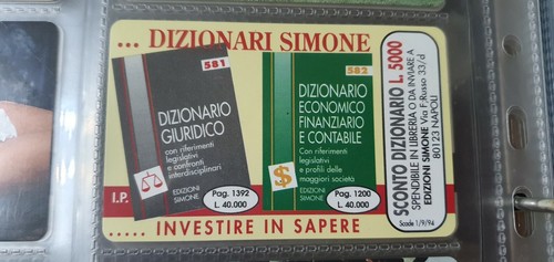 Scheda telefonica simone - ed,
