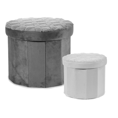 Pouf contenitore rotondo - pouf,