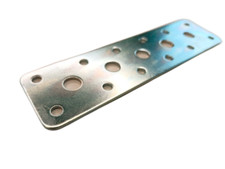 Staffe giunzione piatte 145mm x 40mm piastre forate acciaio zincato falegnameria