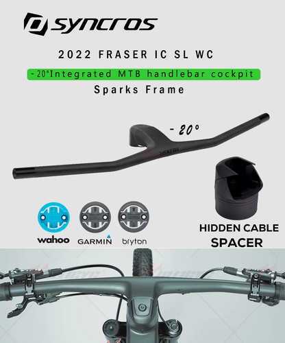 Manubrio bici mtb 20 gradi - -,