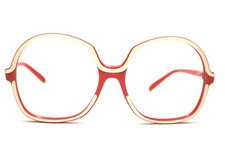 Occhiali da vista donna 5443-54 classici rosso bianco 56[]17 ovale plastica vintage 