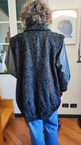 Giacca astrakan nero donna - giacca,