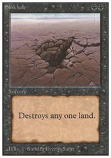 MTG SINKHOLE - POOR/ROVINATA UNLIMITED - UNL - MAGIC