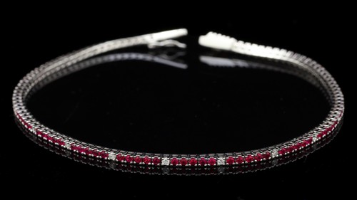 Bracciale tennis oro bianco - bracciale,