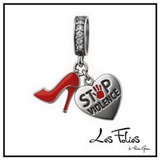 Charm Cuore Scarpa Rossa Stop