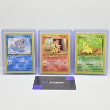 CARTE POKEMON TOTODILE CHIKORITA CYNDAQUIL -NEO GENESIS 1 EDIZIONE ITA NEAR MINT