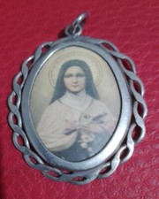 RARO E BELLISSIMO CIONDOLO "SANTA TERESA DEL BAMBIN GESU"- NO ARGENTO 925