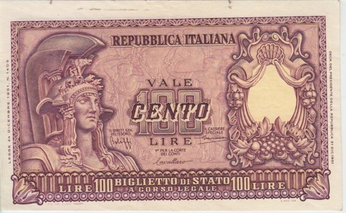 Italy banknote p92a 5789 100 - banknote, p92a-5789
