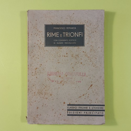Rime trionfi petrarca - rime,