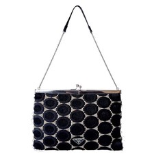 Borsa PRADA nera in seta a
