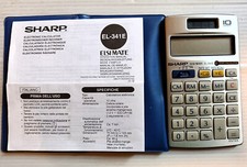 CALCOLATRICE SHARP ELSI MATE EL-341E EURO CALCULATOR CONVERTITORE DI VALUTA MANU