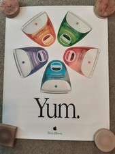 poster apple vintage 1999 "YUM" cinque gusti