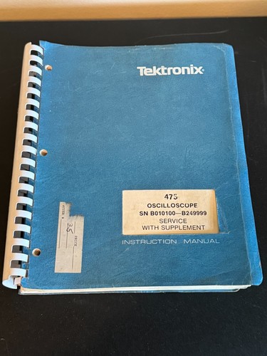 Tektronix 475 manuale - tektronix, servizio