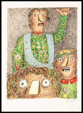 Enrico baj litografia - enrico,