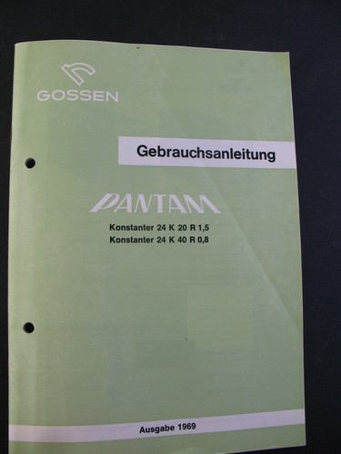 Manuale uso pantam costante - uso,