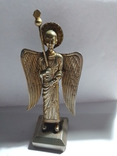Angelo con asta statuina - angelo,