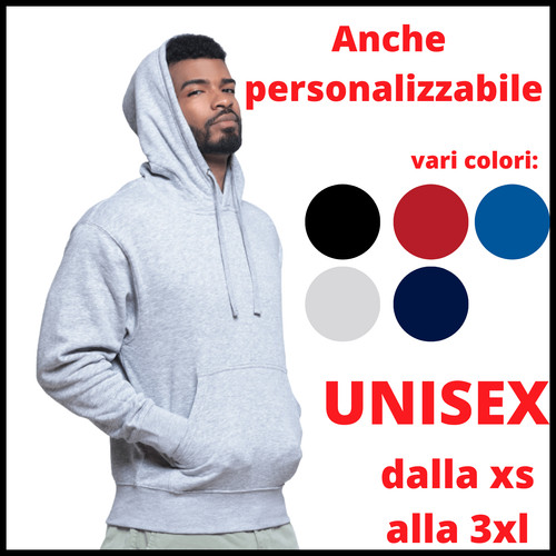 Felpa uomo donna con cappuccio - felpa,