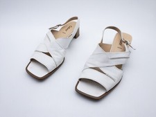 Gabor Sandali Donna Col Tacco Alto Scarpa Bassa Calzatura Estiva Bianco Gr 40 Eu