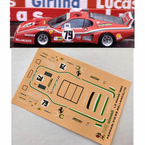 Decals ferrari 512 mans - bb, le