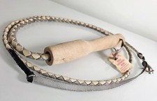 Capo Orso che annega intrecciato 32 pollici + 14 in coda frusta in pelle Haiti