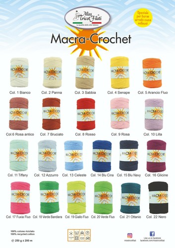 Macrame cordino cotone - cordino,