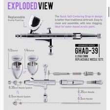 Ricambi e accessori per aerografo Gaahleri Advanced Series GHAD-39