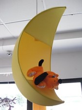 Lampada a Sospensione per bambini LUNA PARLUX 336, in TELA con PELUCHE E27