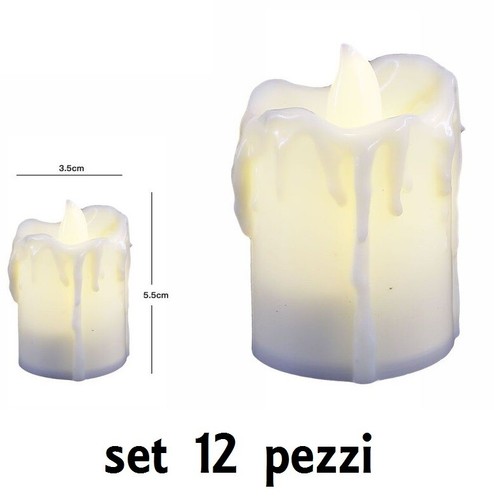 Set candele led lumini - 12,
