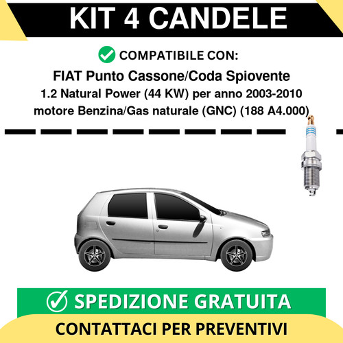 Kit candele per fiat - kit, 4