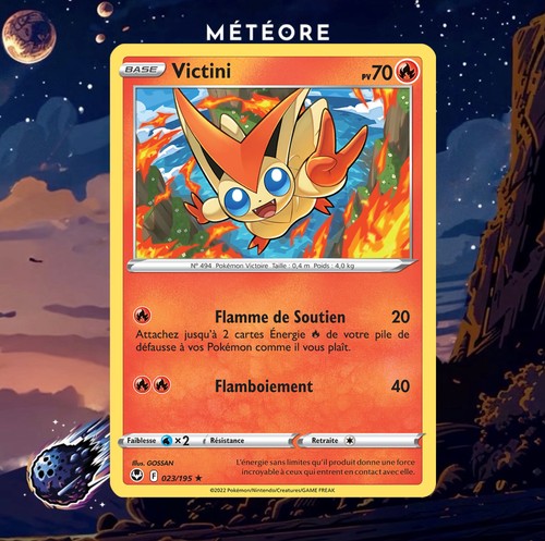 Carte pokémon victini - pokémon, 023/195