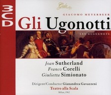 Les Huguenots Gli Ugonotti Giacomo Meyerbeer 3 CD Set Sutherland