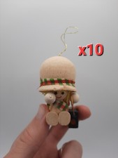 10 BAMBOLINE IN LEGNO/SUGHERO