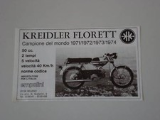 advertising Pubblicità 1975 MOTO KREIDLER FLORETT RM 50