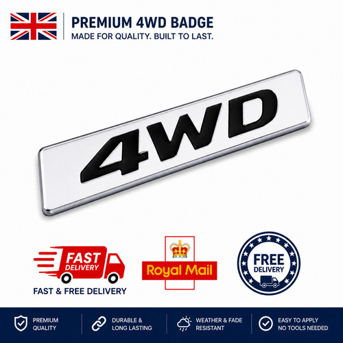 4wd cromo auto - cromo, distintivo