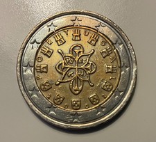 Moneta rara 2 Euro errore di conio 2002 portogallo portugal 