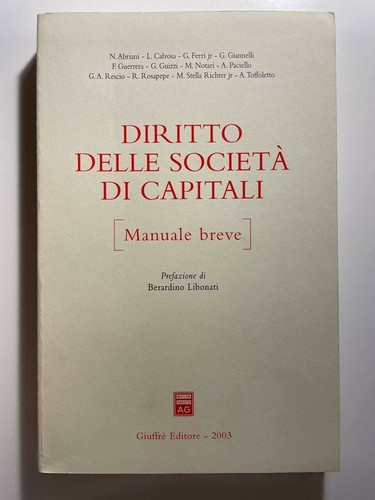 Diritto delle societa di - diritto,