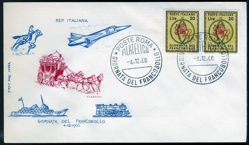 Italia 1966 fdc - -,