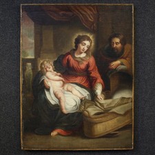 Dipinto sacra famiglia ad olio