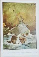 CARTOLINA PNF GRUPPO FASCISTA GUF MARINA CAPRARO ANTONIO MUSSOLINI CAPORICCI M3