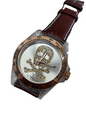 Orologio TOY WATCH skull oro QUARZO POLICARBONATO STRASS UNISEX