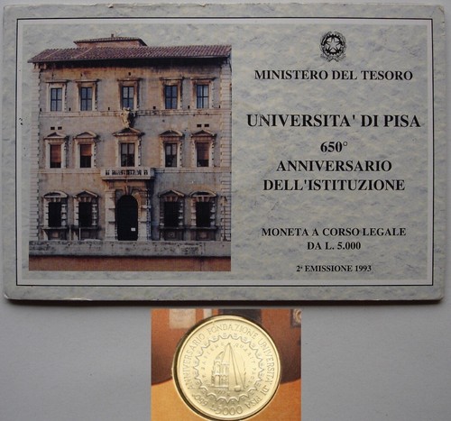 Italia 5000 lire argento 1993 - italia,