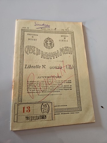 Vecchio libretto casse - casse, di
