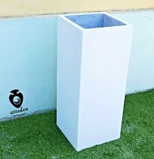 Vaso fioriera per esterno in cemento bianco arredo giardino zavorra gazebo